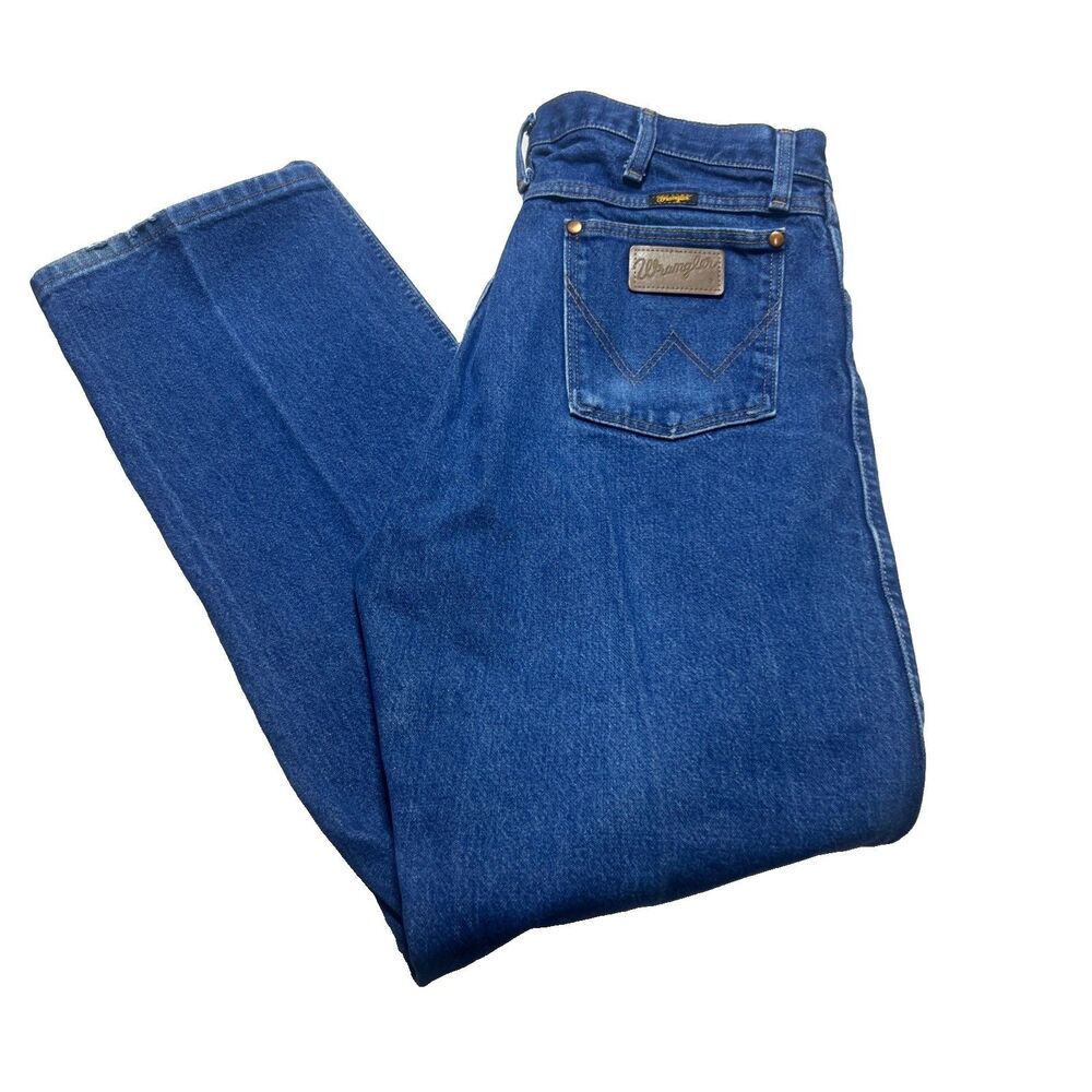 Made In USA Vtg Wrangler 13MWZ Jeans Mens 36x33 Blue Cowboy Cut Bootcut Denim